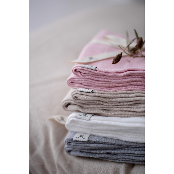 Bambusowa pieluszka muślinowa 65x65 powder pink