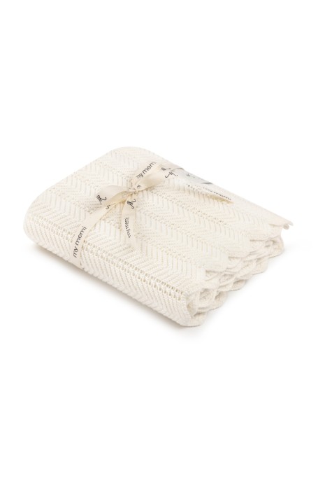 Bambusowy kocyk cream 80x100 - feather