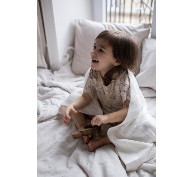 Bambusowy kocyk cream 80x100 - classic
