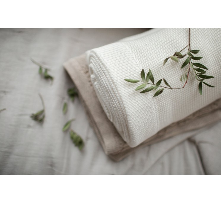 Bambusowy kocyk cream 80x100 - classic