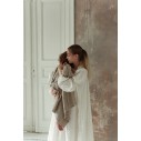 Kocyk ze 100% wełny merino warm beige - premium collection