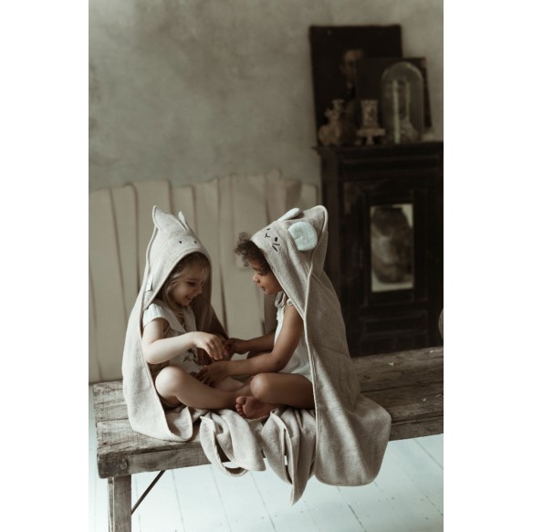 Bambusowy ręcznik beige - rabbit