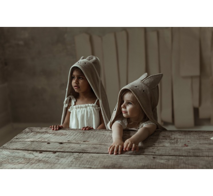 Bambusowy ręcznik beige - rabbit
