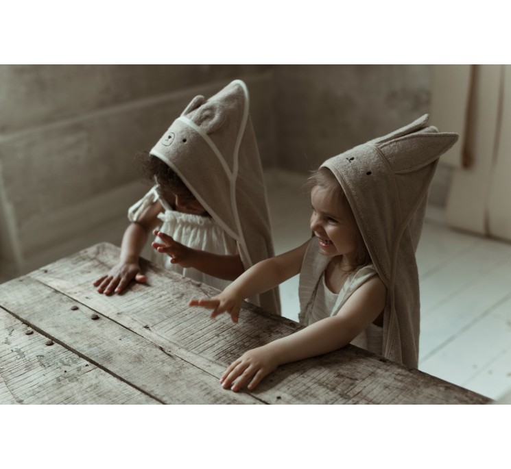 Bambusowy ręcznik beige - rabbit