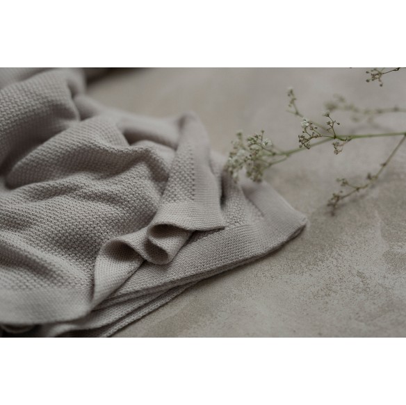 Bambusowy otulacz / lekki kocyk z jonami srebra 100x100 cream