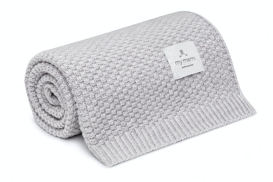 100% Natural Merino Wool Blanket Light Grey - Premium Collection