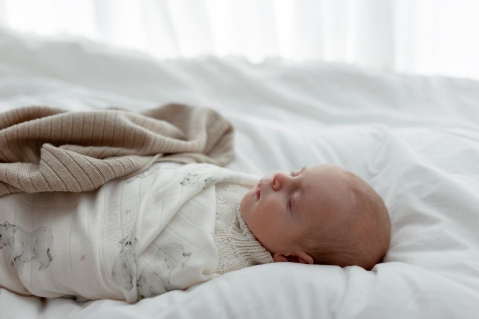 100% Natural Merino Wool Blanket Warm Beige in Stripes - Premium Collection - MY MEMI