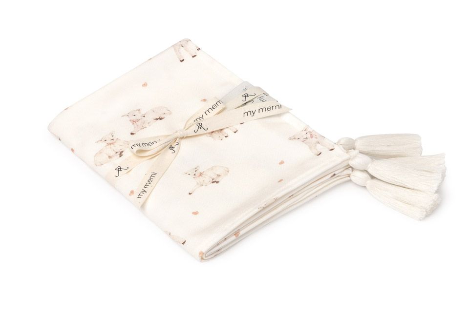 Bamboo swaddle blanket 100x120 - little sheeps