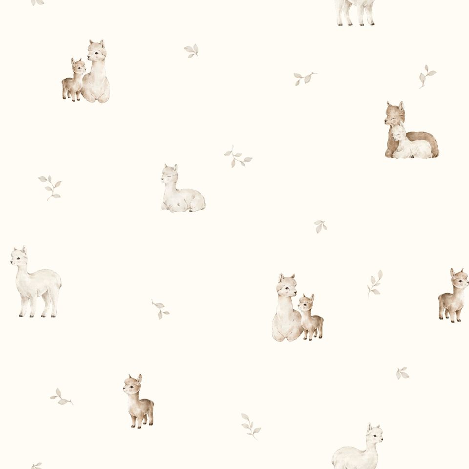 Organic cotton muslin diaper 60x65 - alpacas