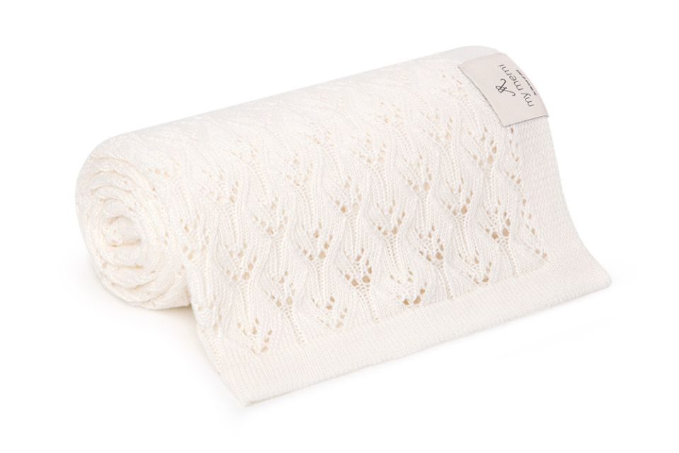 Openwork Bamboo Blanket 80x100 Cream MY MEMI