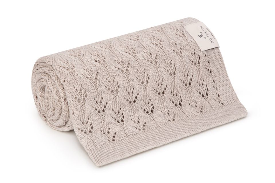Openwork Bamboo Blanket 80x100 Light Beige MY MEMI