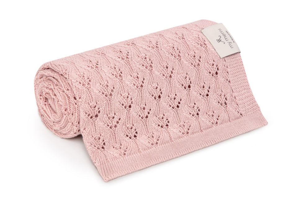 Openwork Bamboo Blanket 80x100 Powder Pink MY MEMI