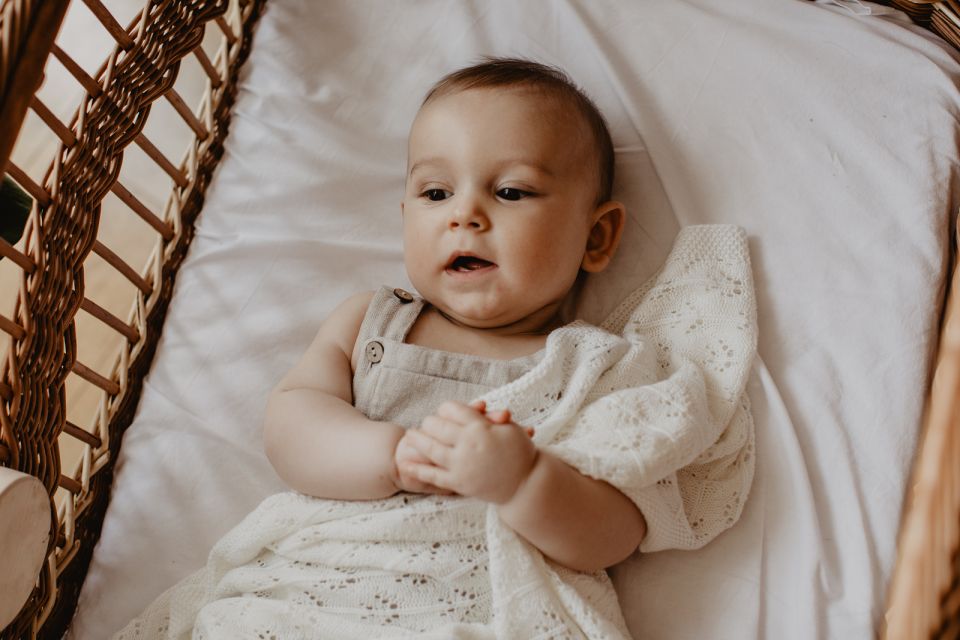 Openwork Bamboo Blanket 80x100 Cream MY MEMI