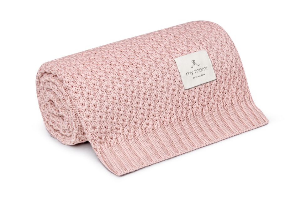 Bamboo Blanket 80x100 powder pink - chain MY MEMI