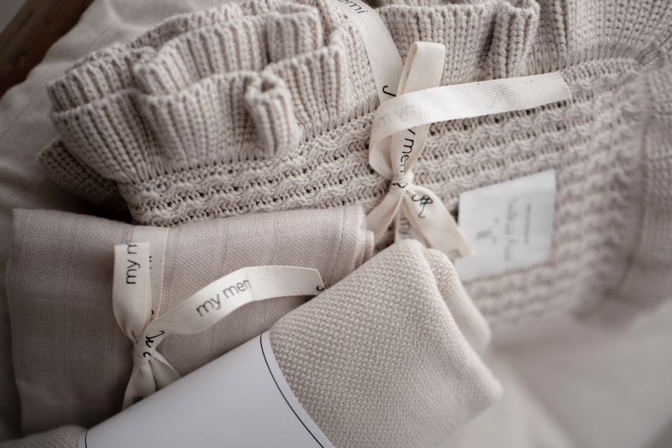 Bamboo muslin diaper 65x65 beige - MY MEMI