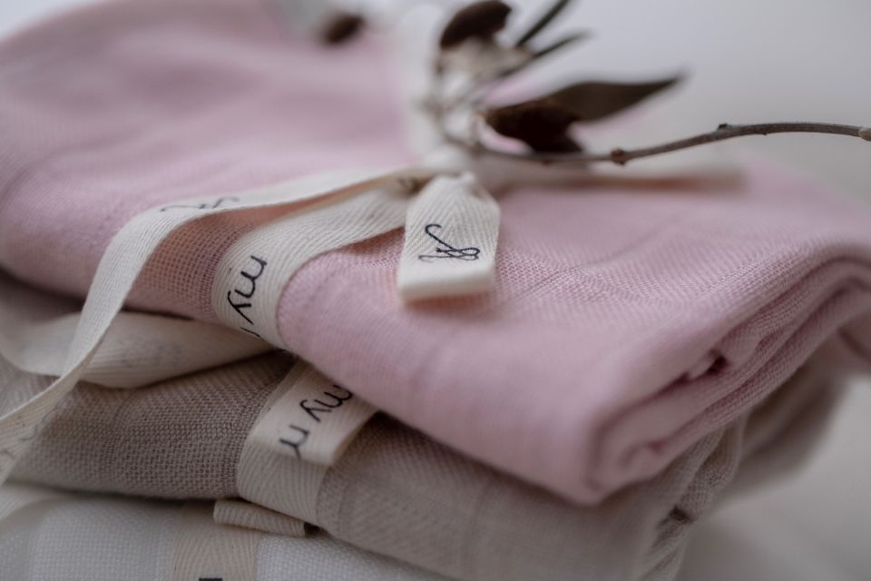 Bamboo muslin diaper 65x65 light grey - MY MEMI