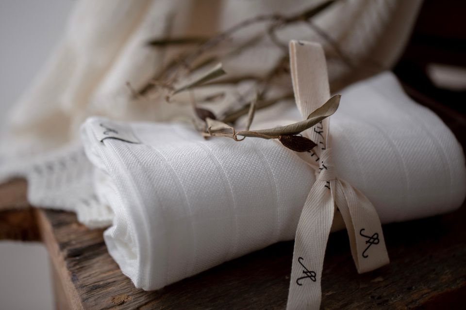 Bamboo muslin diaper 65x65 light grey - MY MEMI