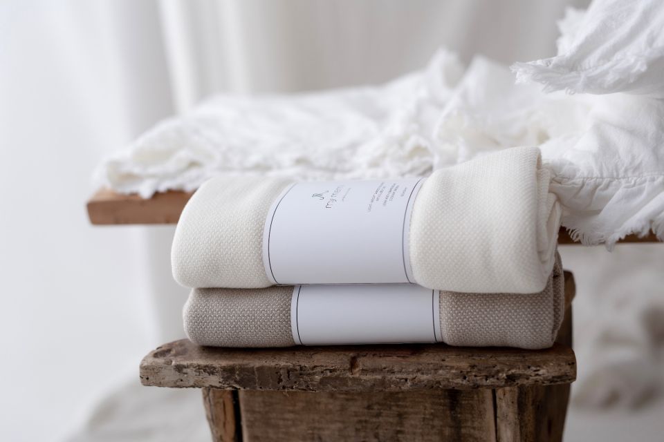 Bamboo Swaddle Blanket / Light Blanket with Silver Ions 100x100 Light Grey MY MEMI