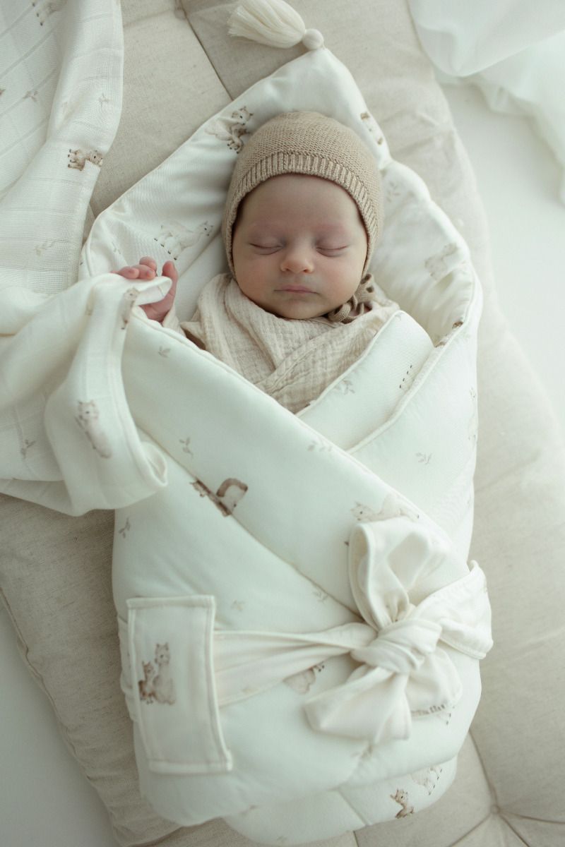 Bamboo muslin diaper 65x65 - alpacas