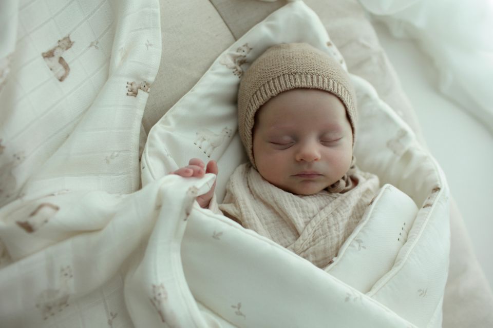 Bamboo muslin diaper 65x65 - alpacas