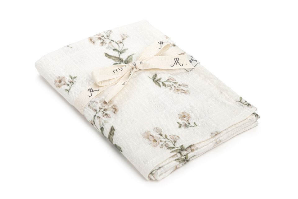 Bamboo muslin diaper 65x65 - bells - MY MEMI