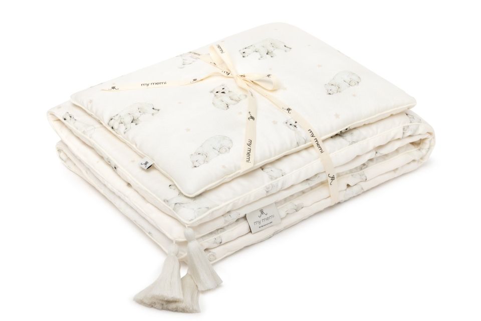 Bamboo bedding with filling 75x95 - little bears - MY MEMI