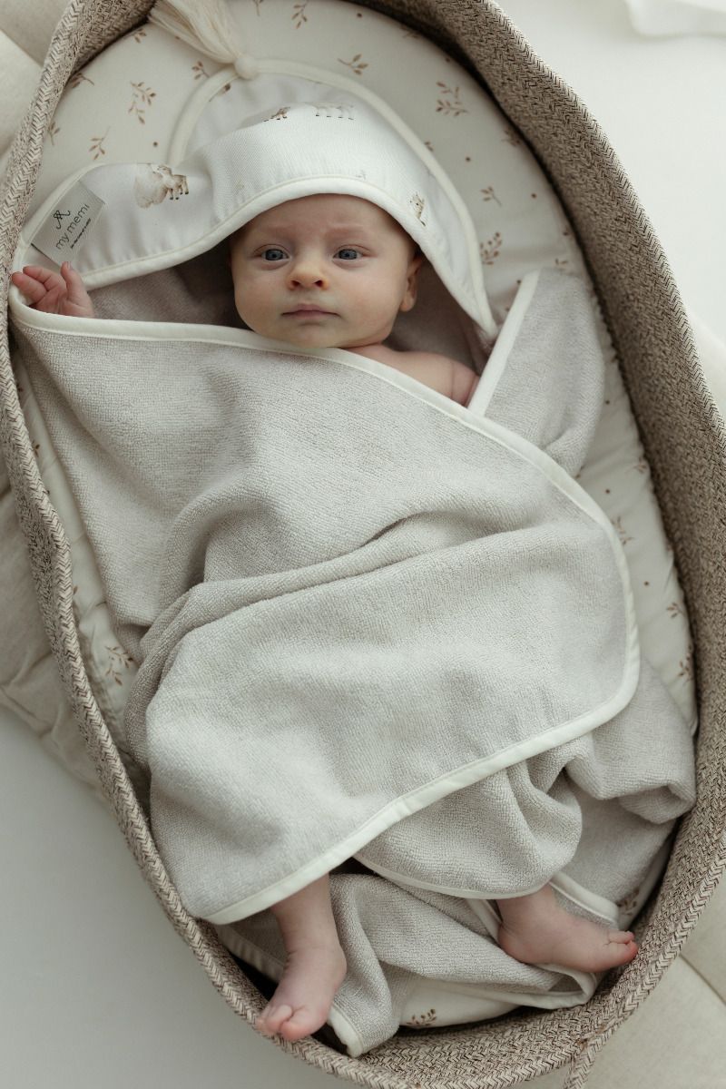 Bamboo big towel - alpacas