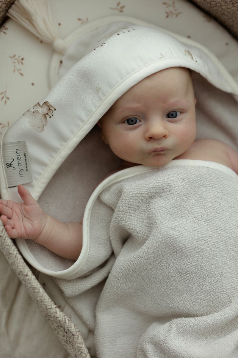 Bamboo big towel - alpacas