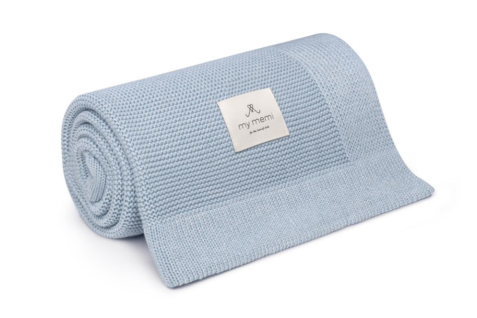 Bamboo Blanket 80x100 Baby Blue - classic MY MEMI