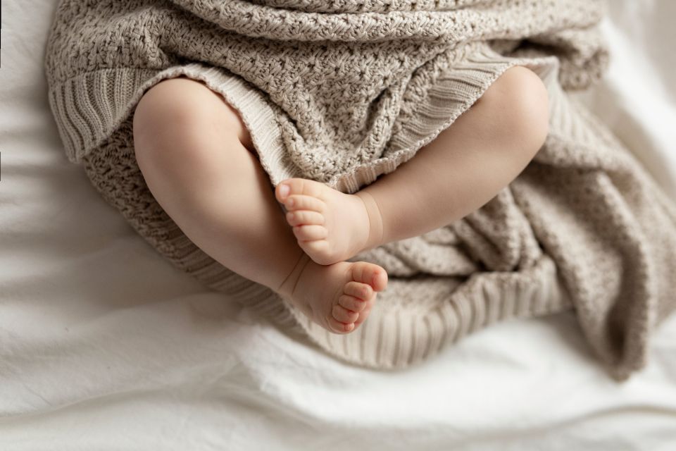 Bamboo Blanket 80x100 light beige - chain MY MEMI