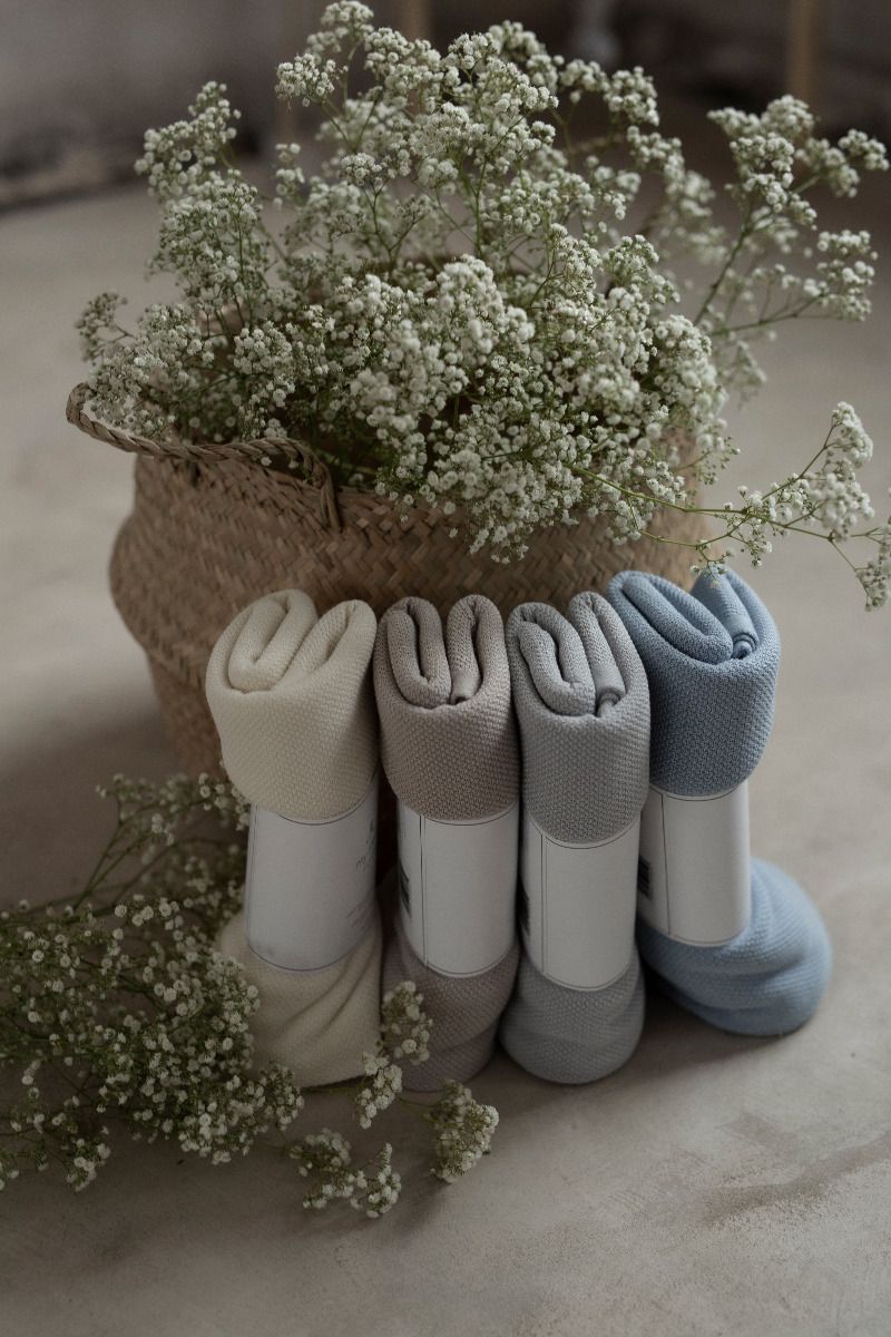 Bamboo Swaddle Blanket / Light Blanket with Silver Ions 100x100 Baby Blue MY MEMI