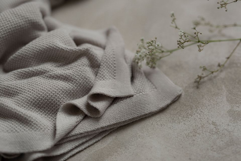 Bamboo Swaddle Blanket / Light Blanket with Silver Ions 100x100 Cream MY MEMI