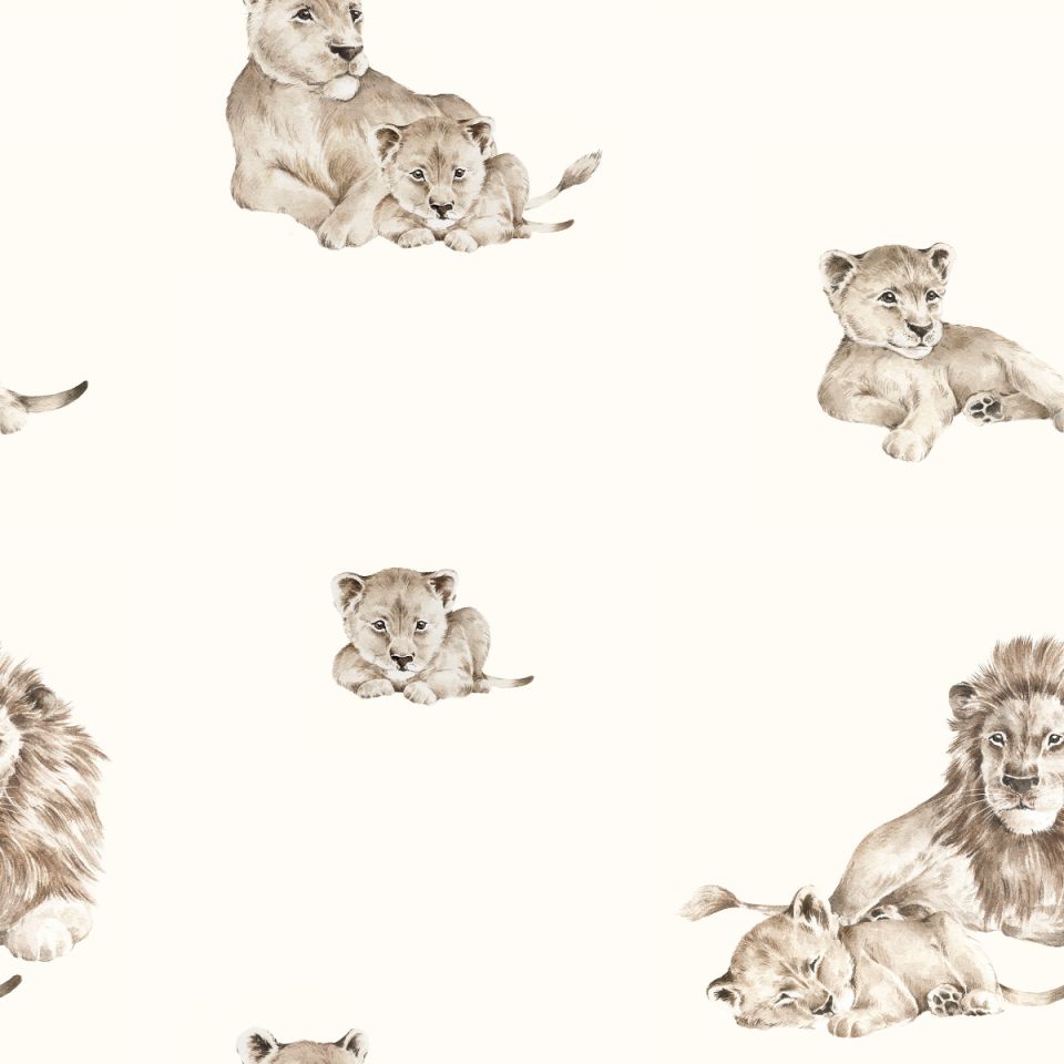 Bamboo muslin swaddle 120x120 - lions