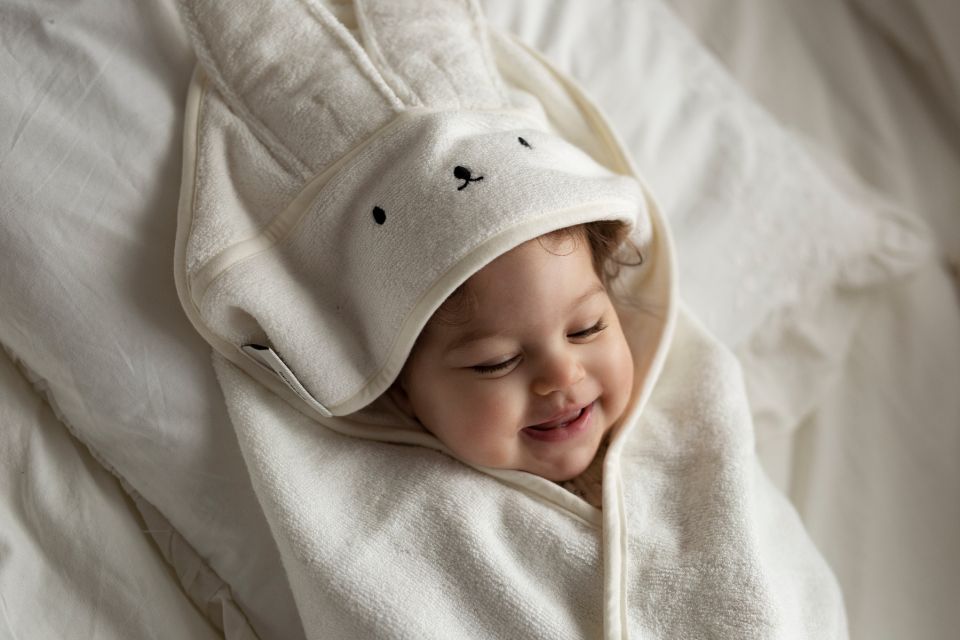 Bamboo Towel Light Grey - rabbit MY MEMI