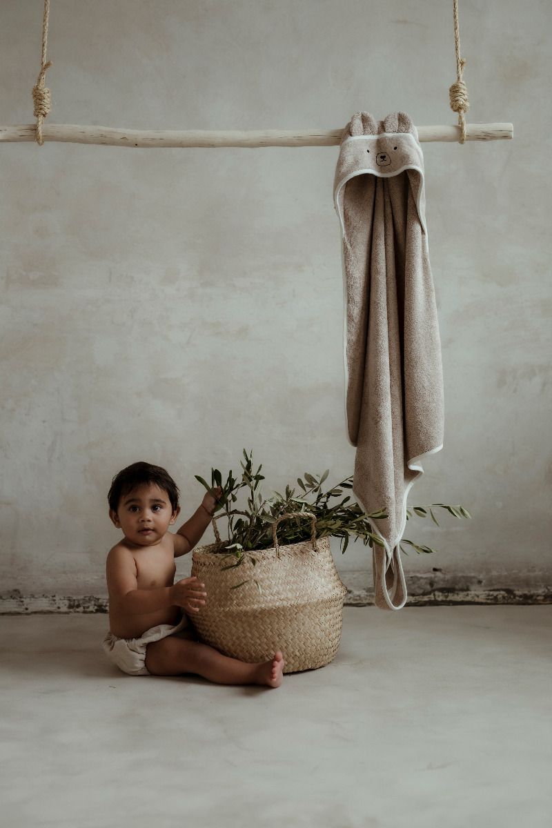Bamboo Towel Beige - bear MY MEMI