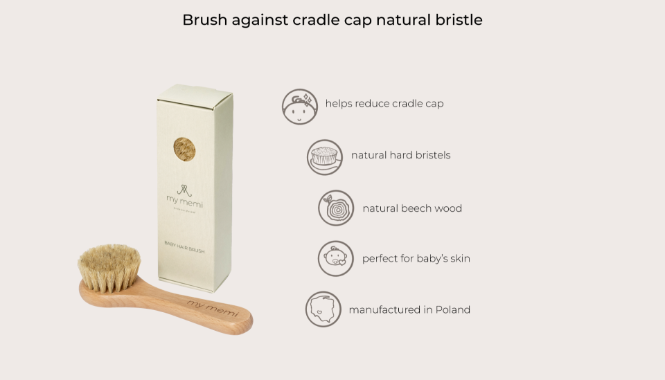 Brush against cradle cap natural bristle MY MEMI
