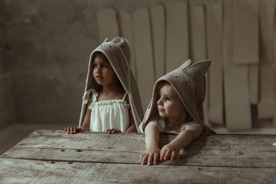 Bamboo Towel Light Grey - rabbit MY MEMI