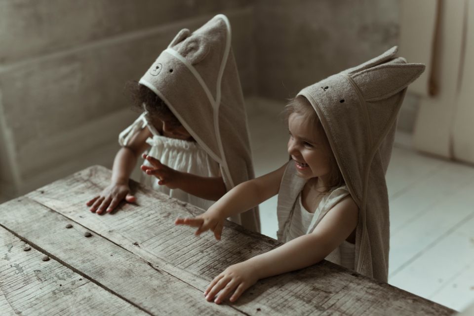 Bamboo Towel Light Grey - rabbit MY MEMI