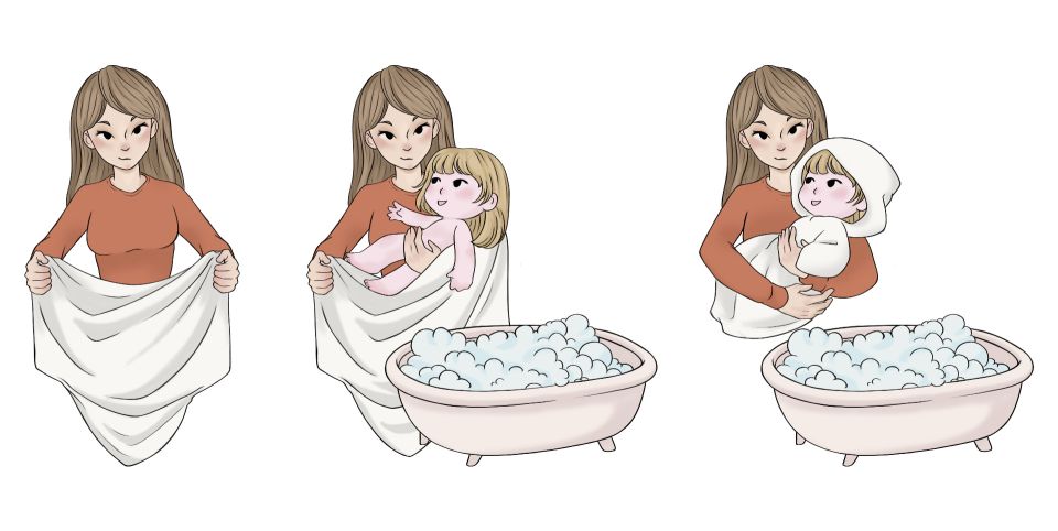 Bamboo big towel- little bears