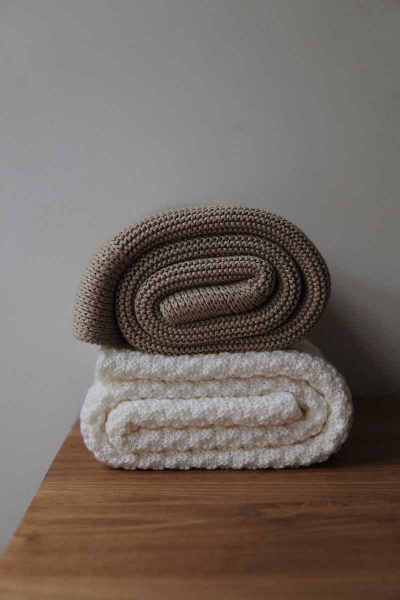 100% Natural Merino Wool Blanket Cream - Premium Collection MY MEMI