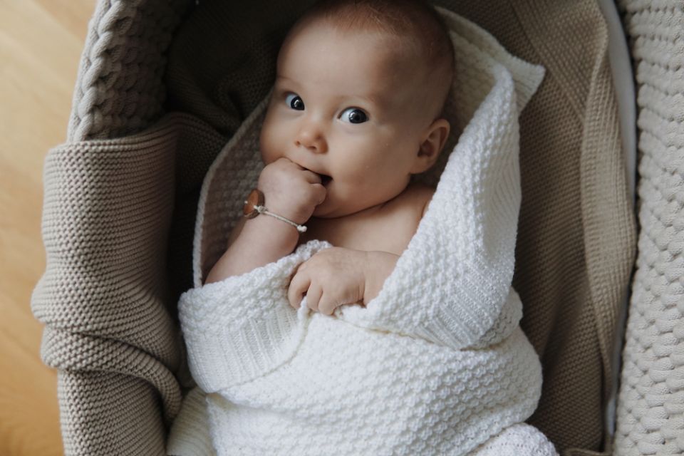 100% Natural Merino Wool Blanket Cream - Premium Collection MY MEMI