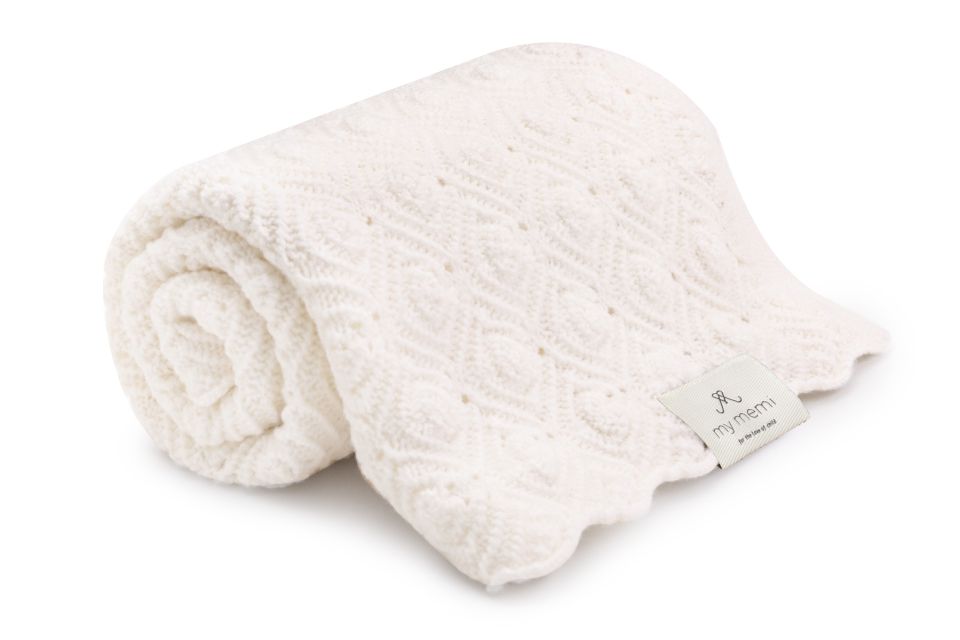 100% Natural Merino Wool Blanket Cream Pearl - Premium Collection - MY MEMI