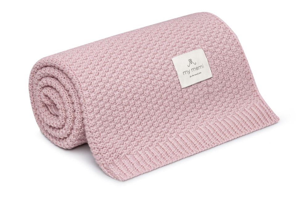 100% Natural Merino Wool Blanket Powder Pink - Premium Collection MY MEMI