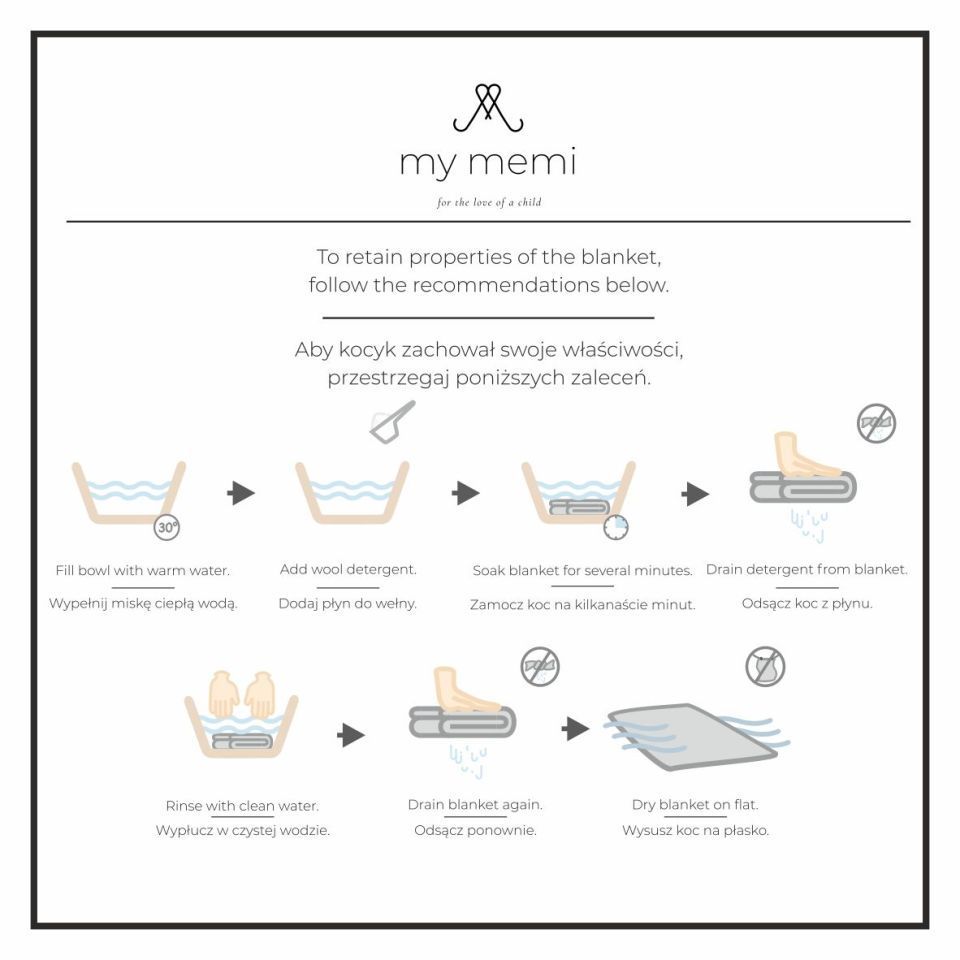 100% merino wool swaddle Cream Leaves  - premium collection