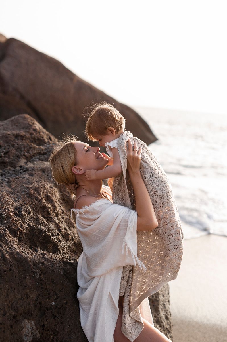 Openwork Bamboo Blanket 80x100 Powder Pink MY MEMI
