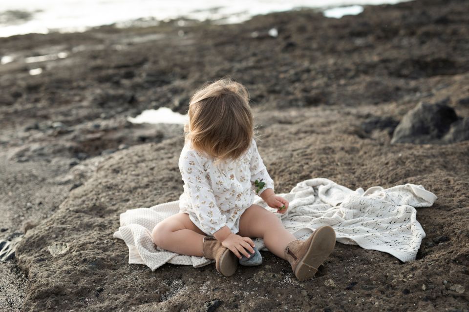 Openwork Bamboo Blanket 80x100 Light Beige MY MEMI
