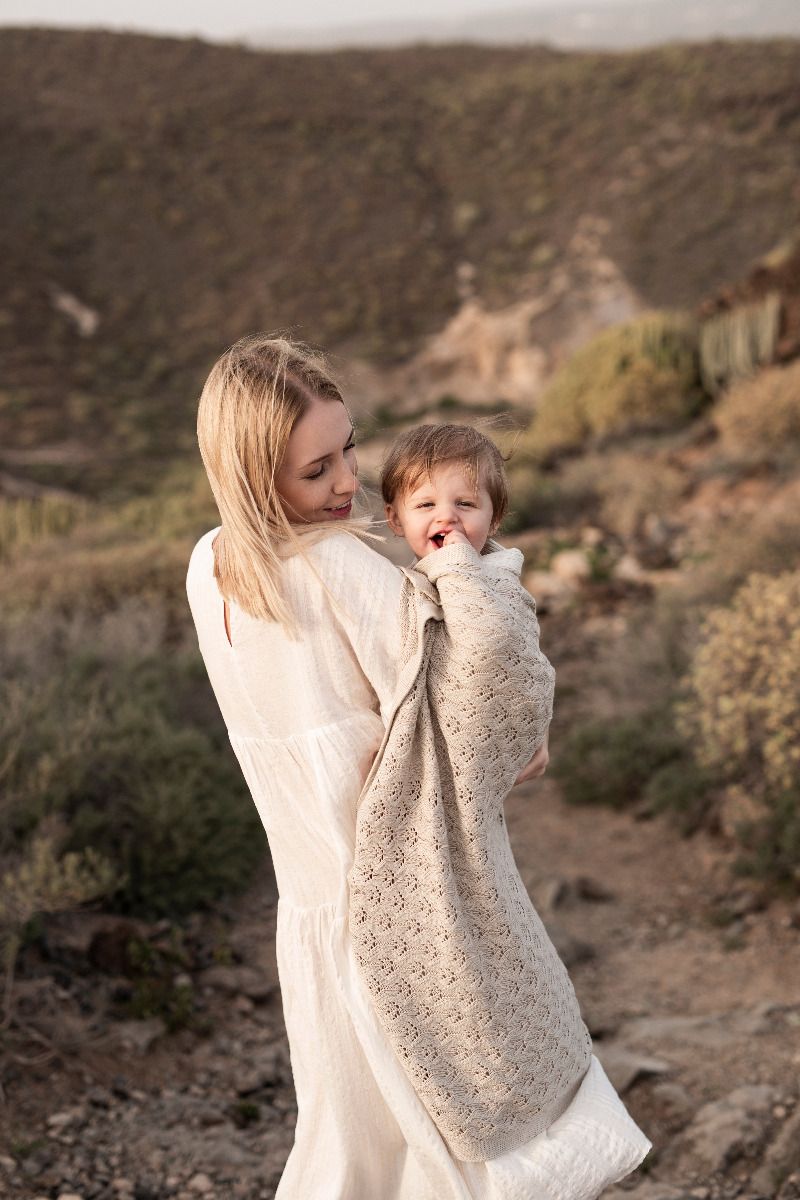 Openwork Bamboo Blanket 80x100 Cream MY MEMI