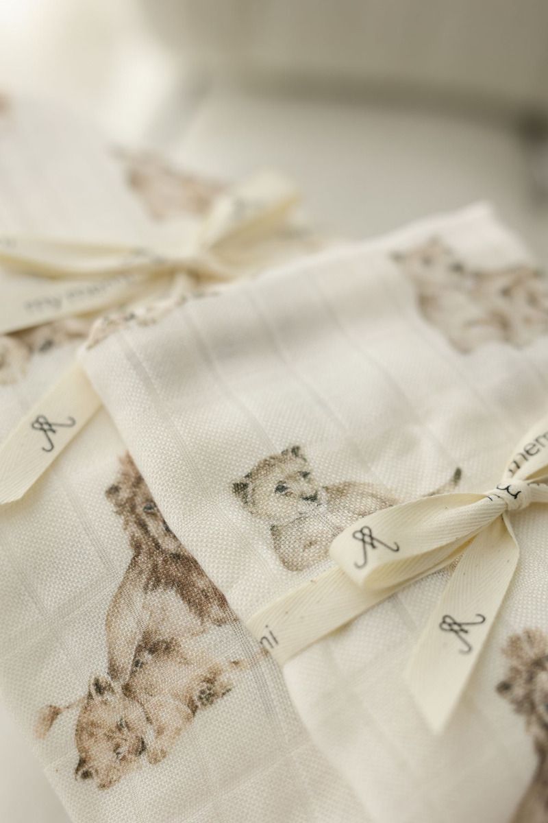 2in1 bamboo baby horn/bedding - lions