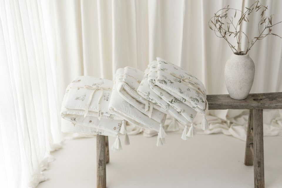 Bamboo muslin swaddle 120x120 - little bears - MY MEMI