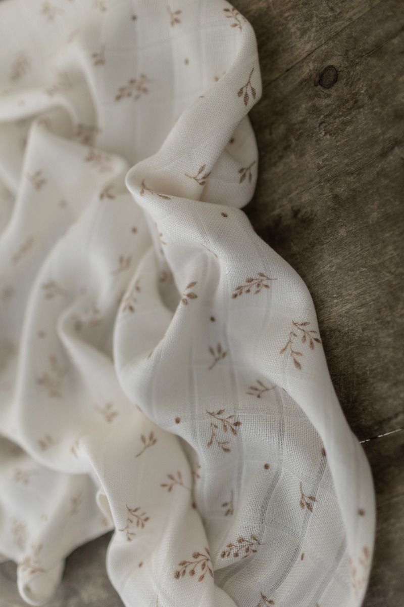 Bamboo swaddle blanket 100x120 - twigs - MY MEMI